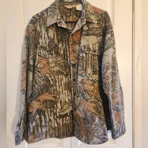 Camo Jacket Shirt Realtree Walls Hunting Cotton XL